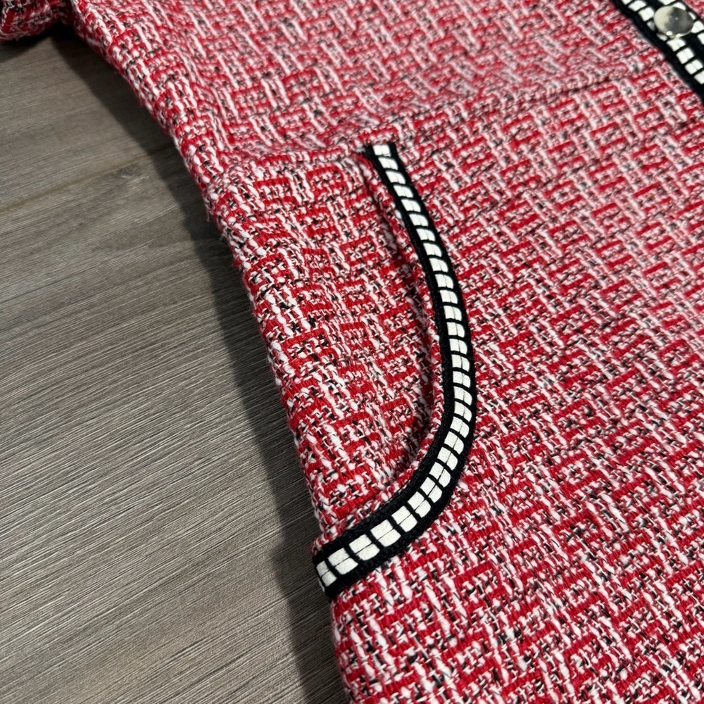 Renati style Tweed Shift Dress with Contrast Trim - Picture 6 of 8
